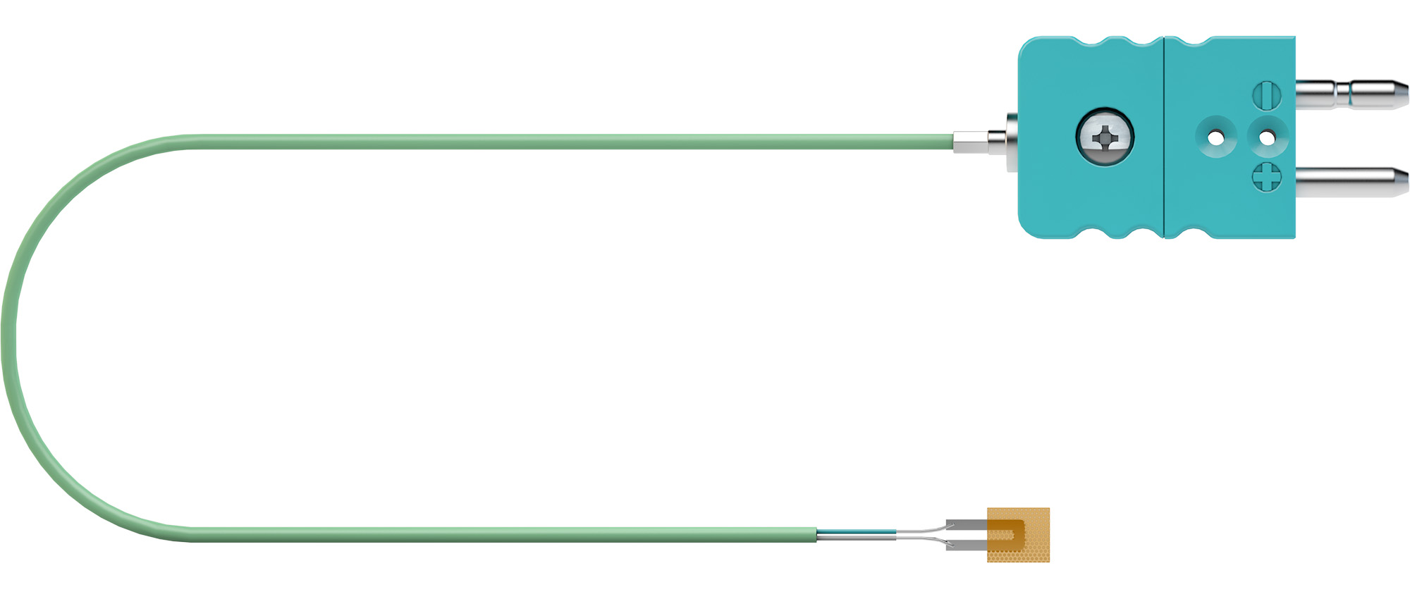 Selbstklebendes Oberflächenthermoelement mit Leitung und Standard-Steckverbinder - Second Image