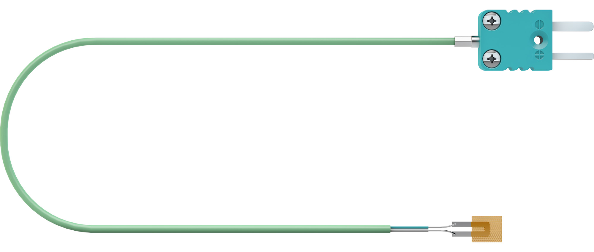 Selbstklebendes Oberflächenthermoelement mit Leitung und Miniatur-Steckverbinder - Second Image